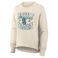 Sweat-shirt surdimensionné pour femme Fanatics Cream Seattle Kraken Slice