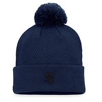Women's Fanatics Deep Sea Blue Seattle Kraken 2022 NHL Draft - Authentic Pro Road Cuffed Knit Hat