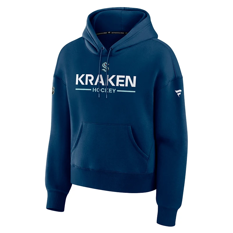 Women's Fanatics Deep Sea Blue Seattle Kraken Authentic Pro Primary Pullover Hoodie