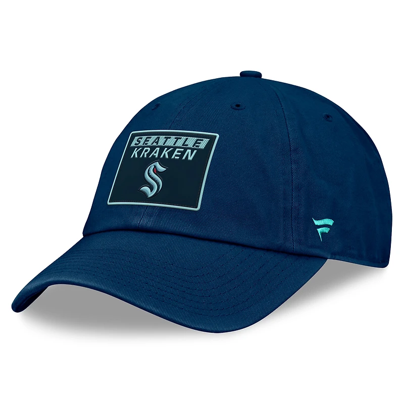 Casquette ajustable authentique Pro Rink Seattle Kraken de Fanatics Deep Sea Blue pour femme