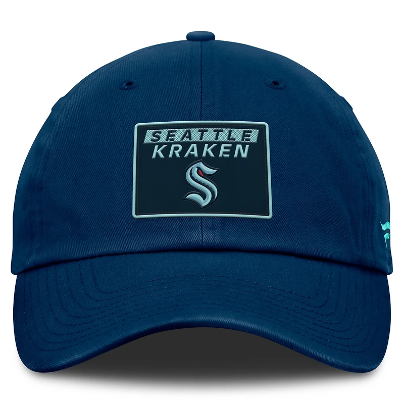 Casquette ajustable authentique Pro Rink Seattle Kraken de Fanatics Deep Sea Blue pour femme