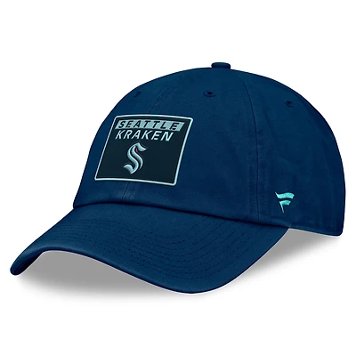 Casquette ajustable authentique Pro Rink Seattle Kraken de Fanatics Deep Sea Blue pour femme