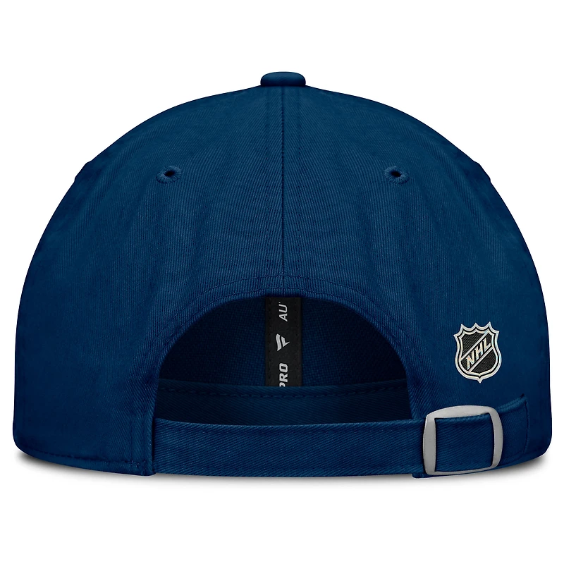 Casquette ajustable authentique Pro Rink bleu marine pour femme Fanatics Seattle Kraken