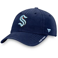 Fanatics Branded Deep Sea Blue Seattle Kraken Core Logo principal - Casquette ajustable