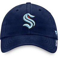 Fanatics Branded Deep Sea Blue Seattle Kraken Core Logo principal - Casquette ajustable