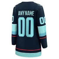 Women's Fanatics Deep Sea Blue Seattle Kraken Home Breakaway Custom Jersey