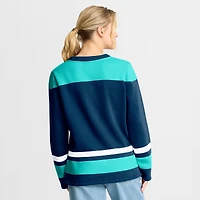 Women's Fanatics  Deep Sea Blue Seattle Kraken Icing Long Sleeve Lace Up Sweatshirt