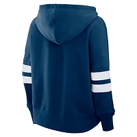 Sweat à capuche surdimensionné bleu marine Seattle Kraken pour femme Fanatics