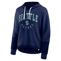 Sweat à capuche Fanatics Heather Deep Sea Blue Seattle Kraken Lux Lounge pour femmes