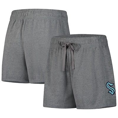 Short Fanatics gris chiné pour femme avec logo Seattle Kraken