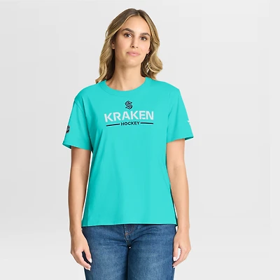 Women's Fanatics Ice Blue Seattle Kraken Authentic Pro Primary T-Shirt