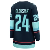 Women's Fanatics Jamie Oleksiak Deep Sea Blue Seattle Kraken Home Breakaway Player Jersey