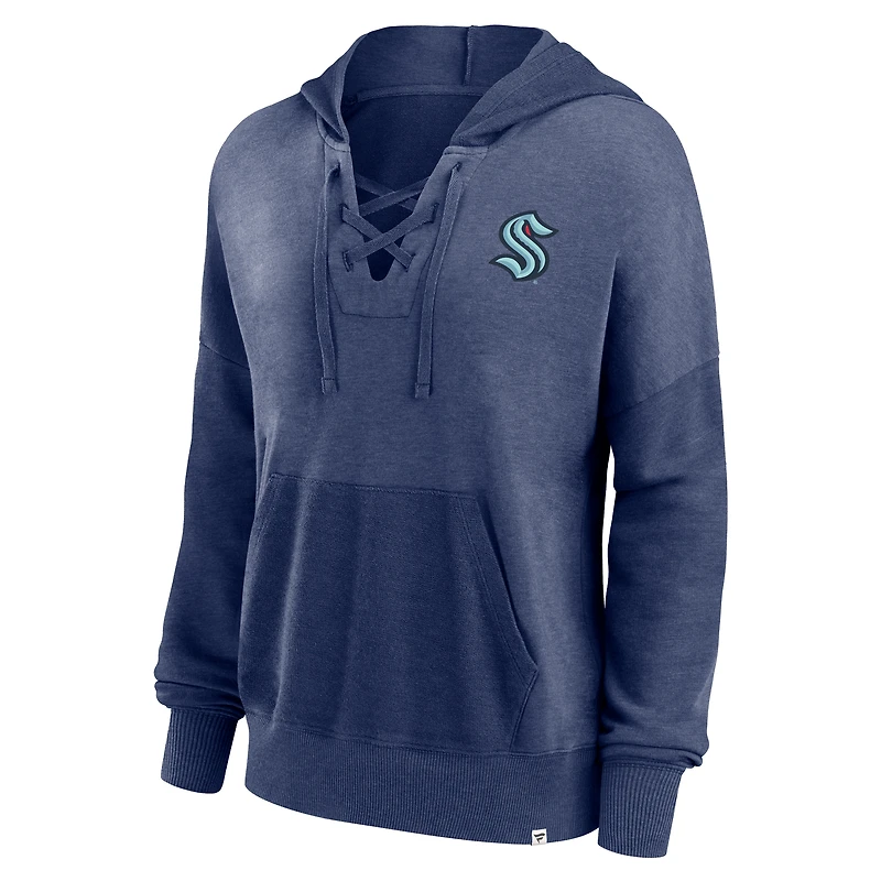 Sweat à capuche lacets Fanatics Navy Seattle Kraken Breakout pour femme
