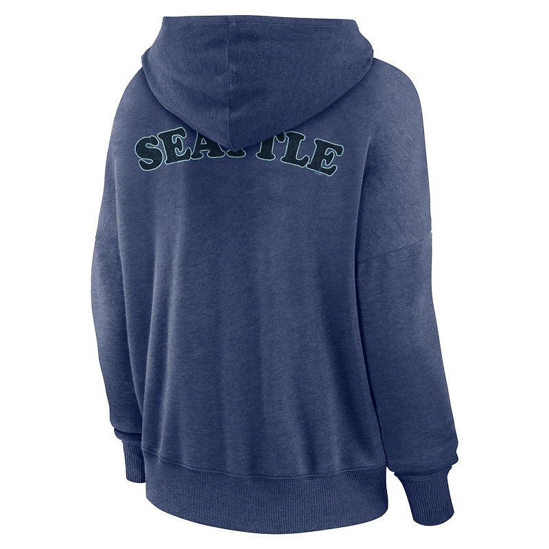 Sweat à capuche lacets Fanatics Navy Seattle Kraken Breakout pour femme