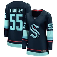 Maillot de l'équipe féminine Fanatics Ryan Lindgren Deep Sea Blue Seattle Kraken Home Breakaway