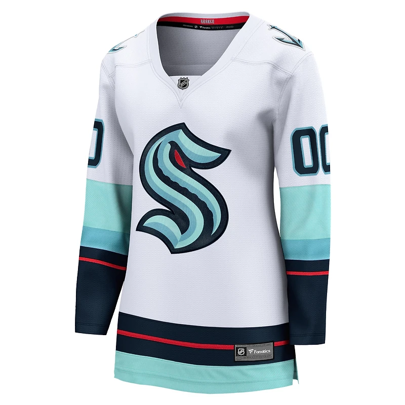 Fanatics pour femmes blanc Seattle Kraken Away - Maillot personnalisé Breakaway