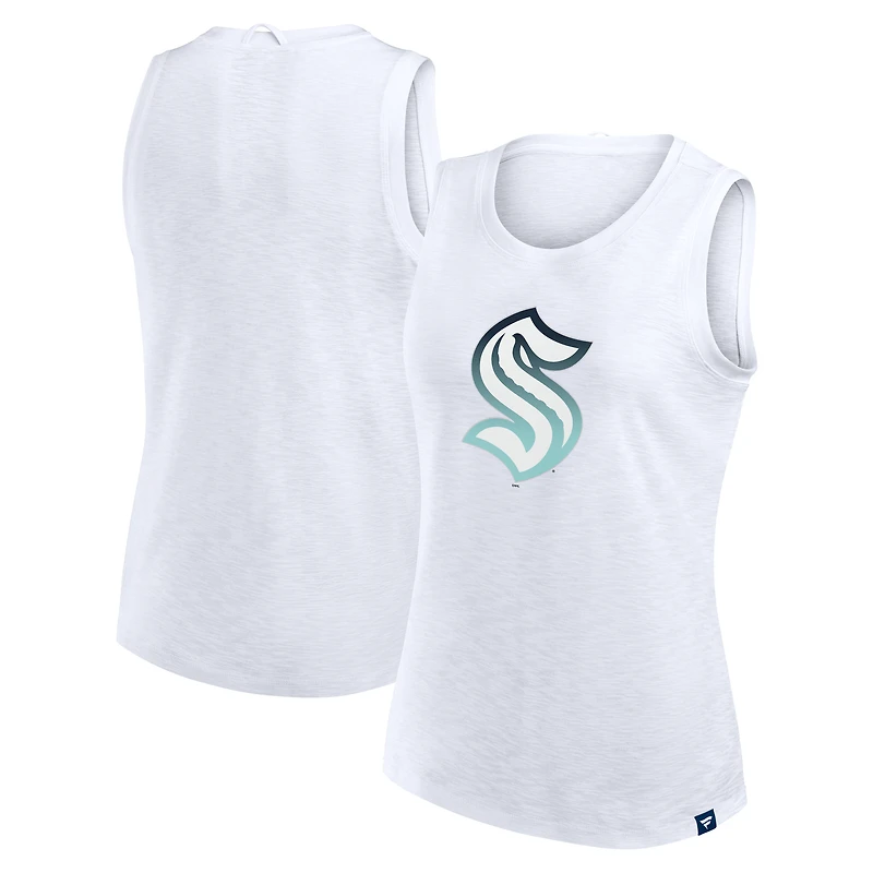 Débardeur blanc Seattle Kraken Slub pour femme Fanatics