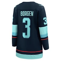 Women's Fanatics Will Borgen Deep Sea Blue Seattle Kraken Home Breakaway Player Jersey