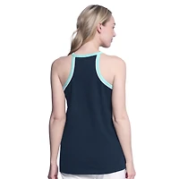 Débardeur flammé à dos nageur et col rond Seattle Kraken Curveball bleu marine G-III 4Her by Carl Banks pour femme
