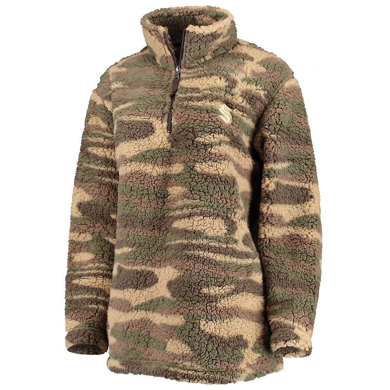 Veste à fermeture éclair quart de zip Seattle Kraken Sherpa G-III Sports by Carl Banks pour femme