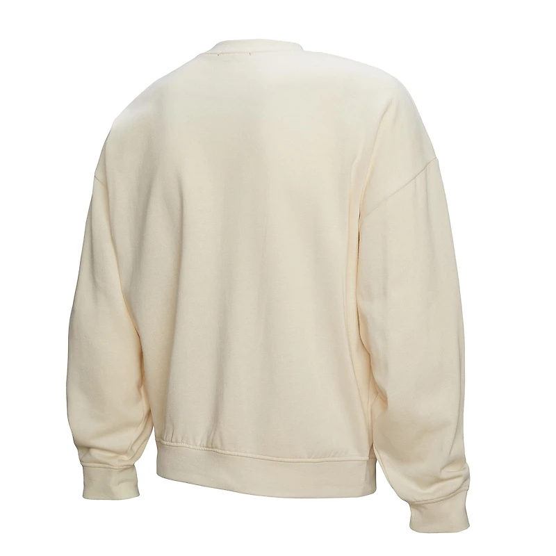 Women's Mitchell & Ness  Cream Seattle Kraken Logo 3.0 Pullover Sweatshirt