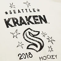 Women's Mitchell & Ness  Cream Seattle Kraken Logo 3.0 Pullover Sweatshirt