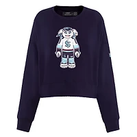 Sweat-shirt à col rond pour femme Pro Standard Deep Sea Blue Seattle Kraken Mascot