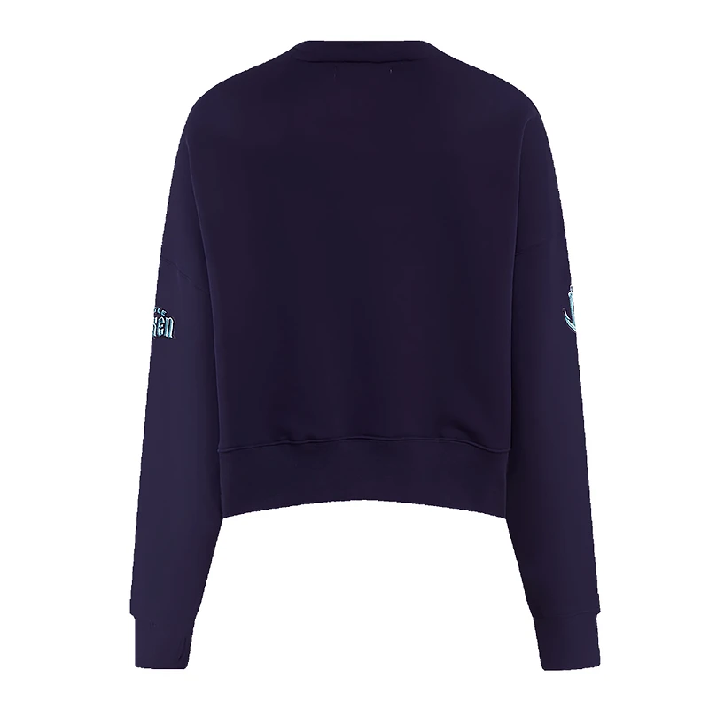 Sweat-shirt à col rond pour femme Pro Standard Deep Sea Blue Seattle Kraken Mascot