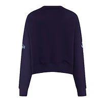 Sweat-shirt à col rond pour femme Pro Standard Deep Sea Blue Seattle Kraken Mascot