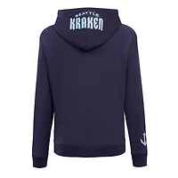 Women's Pro Standard Navy Seattle Kraken Classic Chenille Pullover Hoodie