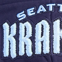 Sweat à capuche classique en chenille Seattle Kraken Pro Standard pour femmes, bleu marine
