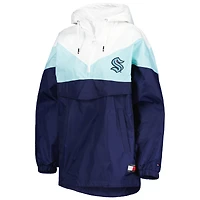 Women's Tommy Hilfiger Blue/Deep Sea Blue Seattle Kraken Staci Half-Zip Windbreaker Jacket