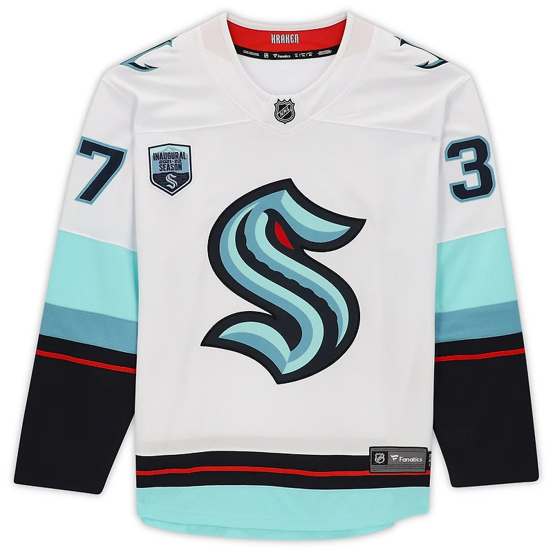 Yanni Gourde White Seattle Kraken Autographed adidas Authentic Jersey with Inaugural Season Patch