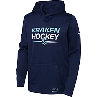 Youth Fanatics Deep Sea Blue Seattle Kraken Authentic Pro Pullover Hoodie