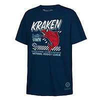 T-shirt bleu marine profond Mitchell & Ness pour jeunes, Seattle Kraken Concession Stand