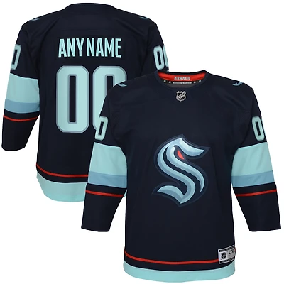Maillot personnalisé Premier domicile Seattle Kraken pour jeunes de la marine