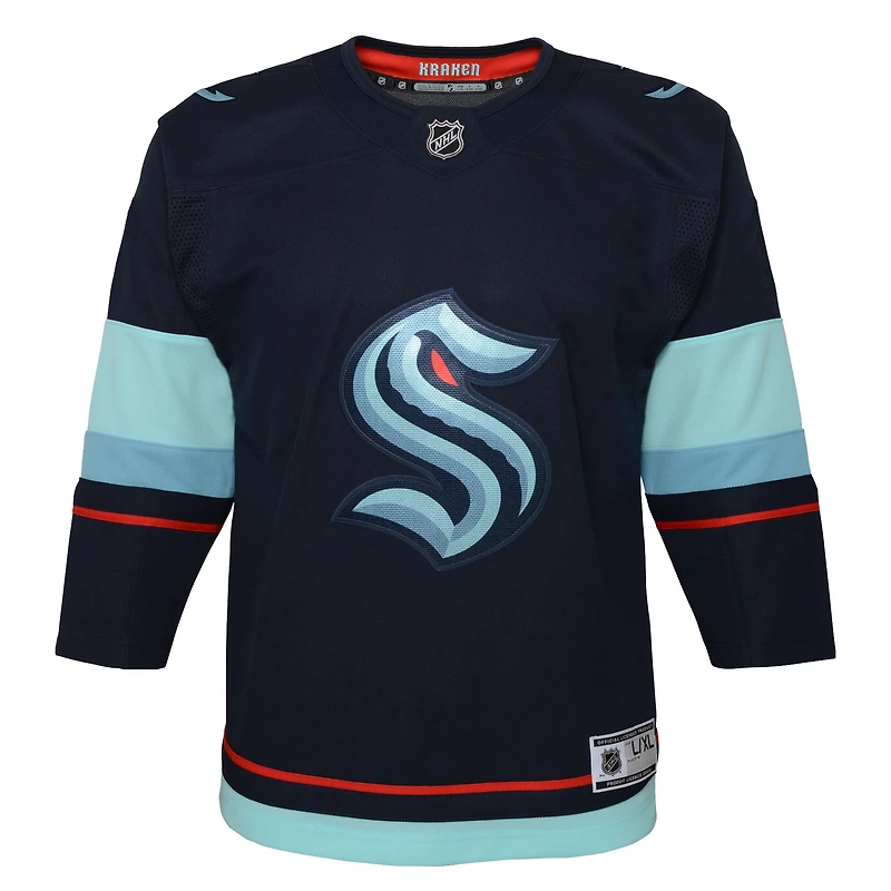 Maillot Seattle Kraken Domicile Bleu Marine pour Jeunes - Premier