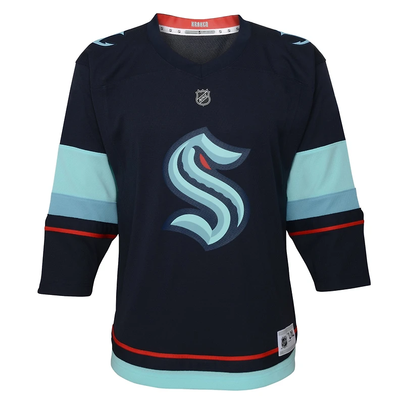 Jeunes Navy Seattle Kraken Home Replica Custom - Maillot