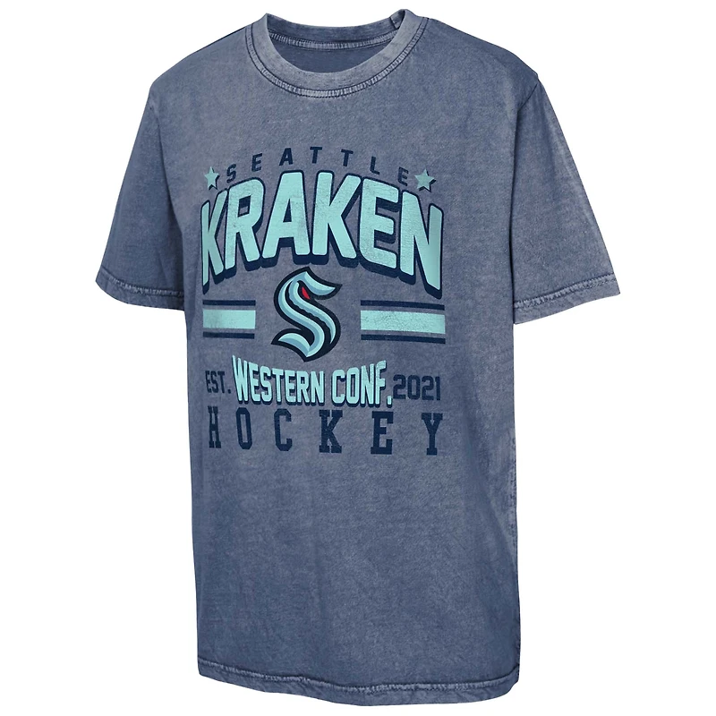 T-shirt court Seattle Kraken Sure pour jeunes bleu marine