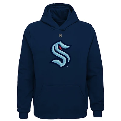 Sweat à capuche Youth Outerstuff Bleu marine Seattle Kraken avec logo principal