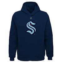 Sweat à capuche Youth Outerstuff Bleu marine Seattle Kraken avec logo principal