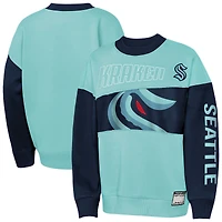 Youth Outerstuff  Light Blue/Deep Sea Blue Seattle Kraken Impact Player Sweatshirt