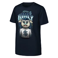 Youth Outerstuff  Navy Seattle Kraken Mascot Highlight T-Shirt