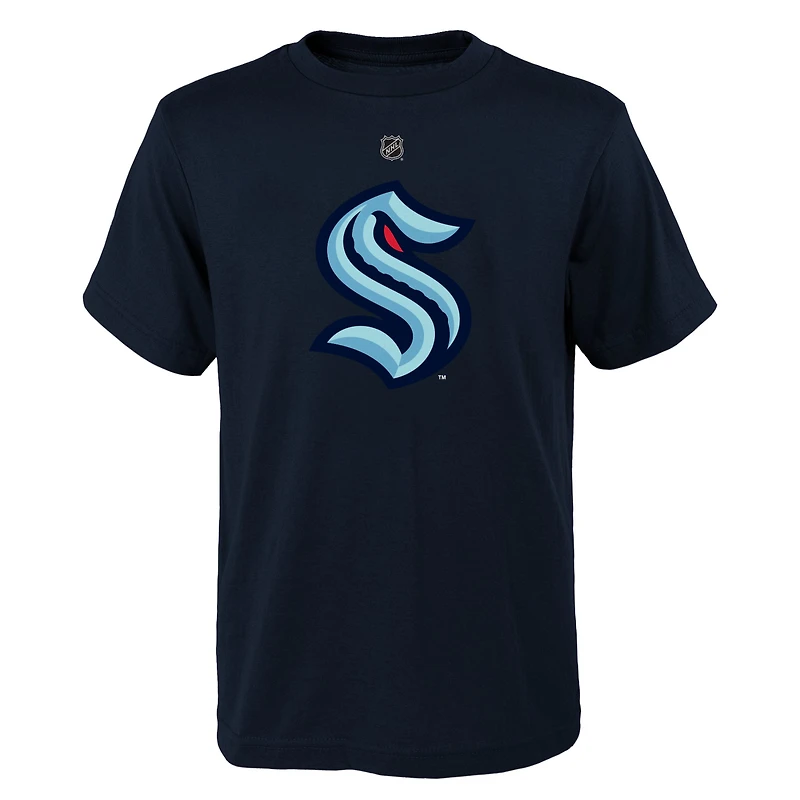 T-shirt Outerstuff bleu marine Seattle Kraken avec logo principal pour jeunes