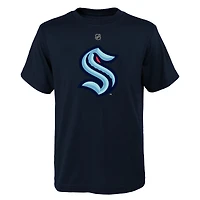 T-shirt Outerstuff bleu marine Seattle Kraken avec logo principal pour jeunes