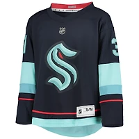 Youth Philipp Grubauer Deep Sea Blue Seattle Kraken Home Replica Player Jersey