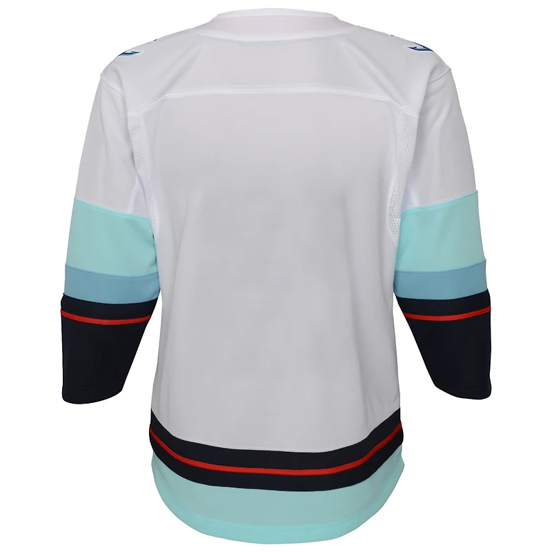 Youth White Seattle Kraken Away - Premier Jersey