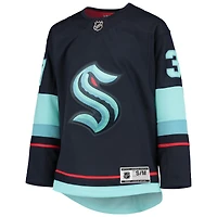 Maillot de joueur Yanni Gourde Deep Sea Blue Seattle Kraken Home Premier Player pour jeunes
