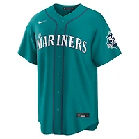 Men's Nike Cal Raleigh Teal Seattle Mariners Alternate 50th Season Patch Stadium Jersey