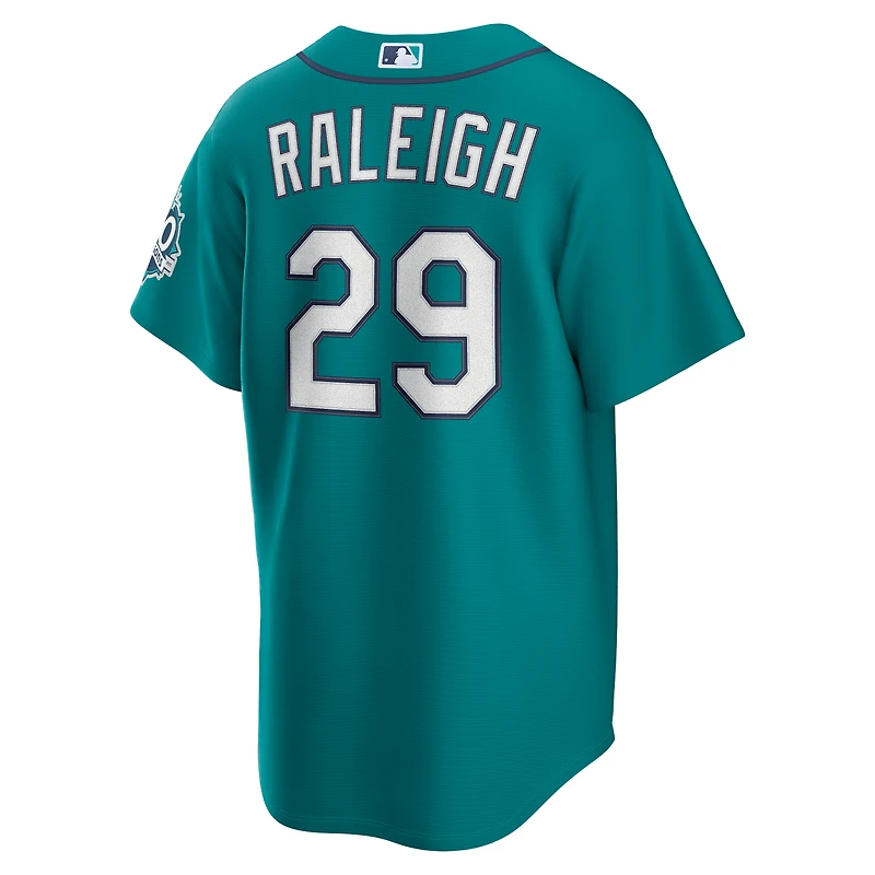 Men's Nike Cal Raleigh Teal Seattle Mariners Alternate 50th Season Patch Stadium Jersey